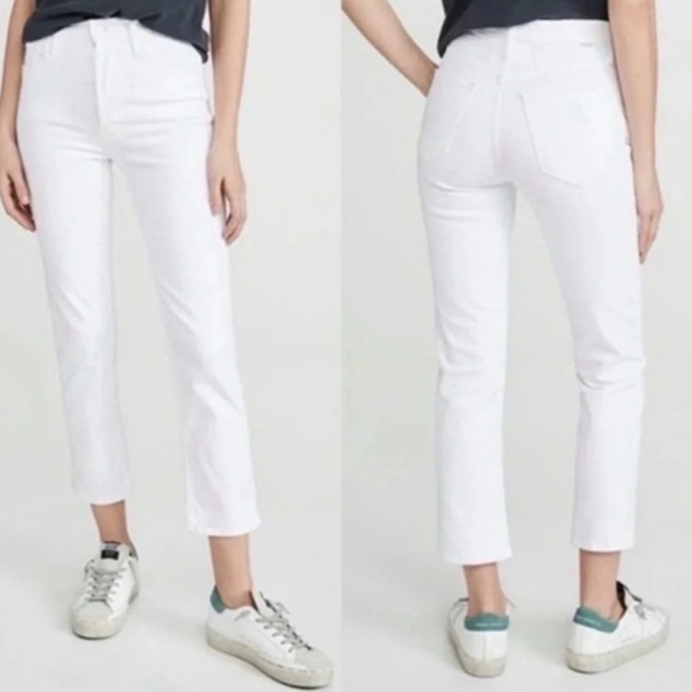 MOTHER SUPERIOR The Tomcat Totally Innocent White Straight Leg Jeans - 28